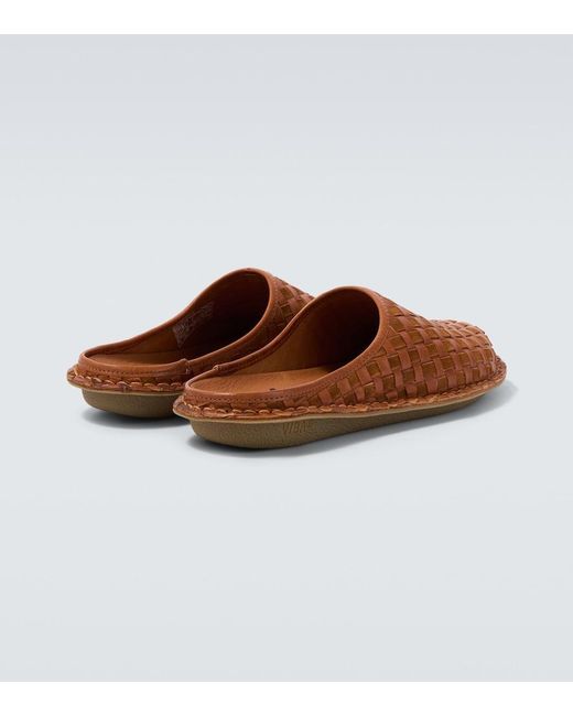 Comme des Garçons Brown X Vibae Leather And Suede Mules for men