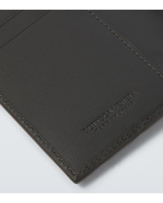 Bottega Veneta Black Intrecciato Leather Wallet for men