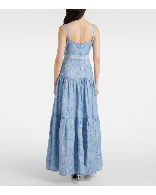 Abito Lungo Lima Lymanopoda di Agua Bendita in Blue