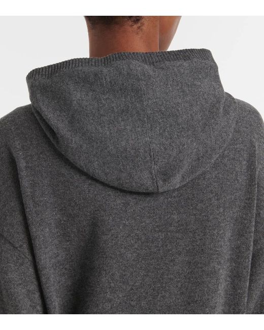 Brunello Cucinelli Gray Wool, Cashmere, And Silk Midi Dress