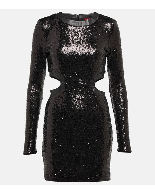 Robe Dolce A Sequins Staud en coloris Black