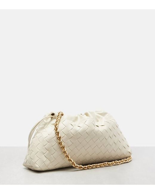 Bottega Veneta Natural Soiree Medium Leather Shoulder Bag