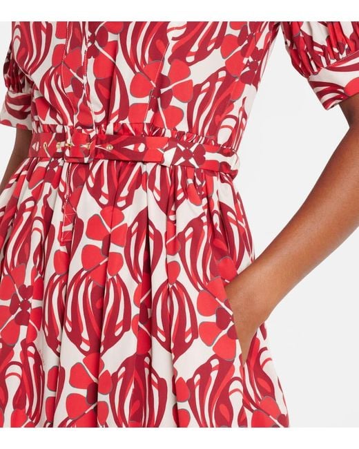 LaDoubleJ Red Libertine Printed Cotton Shirt Dress