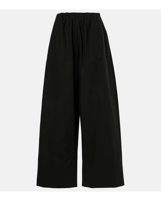 FFORME Black Dayne Cotton Wide-Leg Pants