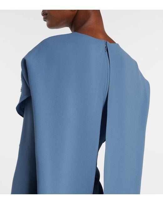 Marmar Halim Blue Robe Mit Kristallen