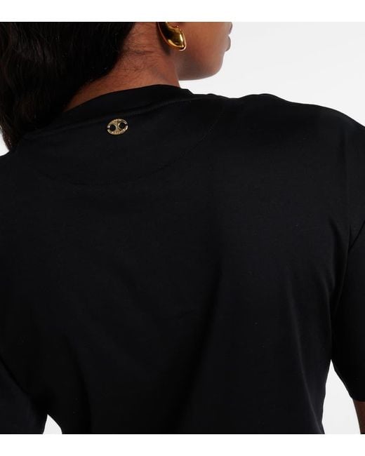 Top cropped in jersey di cotone di Rabanne in Black