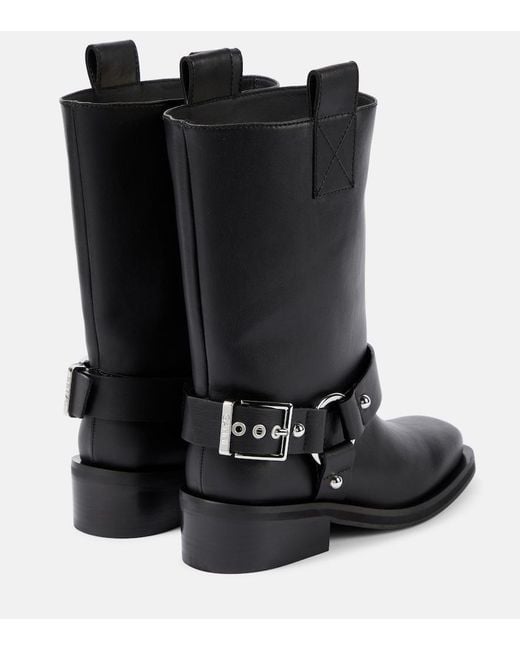 Boot de botte de biker Mid Arbre Ganni en coloris Black