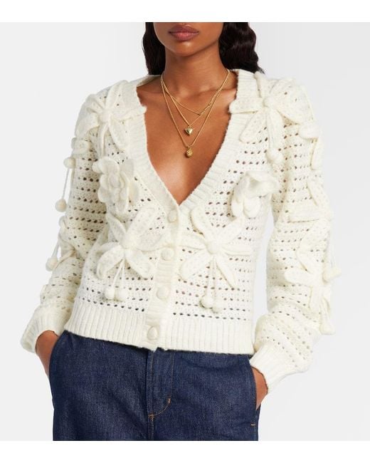 Cardigan Flowers En Crochet Farm Rio en coloris Natural