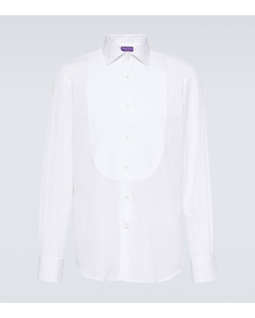Chemise en coton Ralph Lauren Purple Label pour homme en coloris White