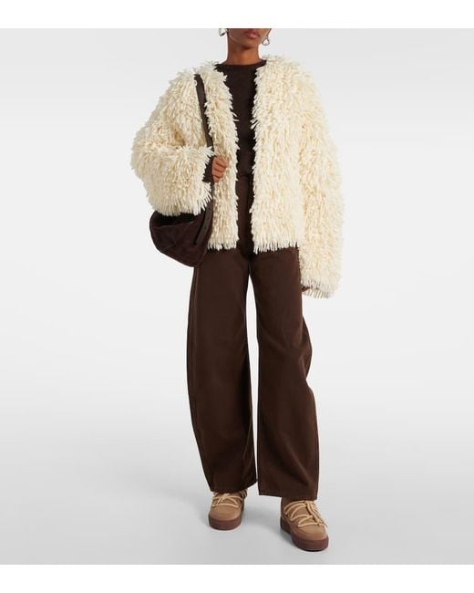 Inuikii Brown Shearling-Lined Suede Ankle Boots
