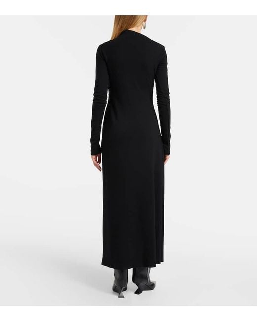 Vestido Midi Edile En Mezcla De Lana Sportmax de color Black