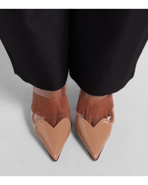 Alaïa Pink Le Cour Patent Leather And Pu Mules
