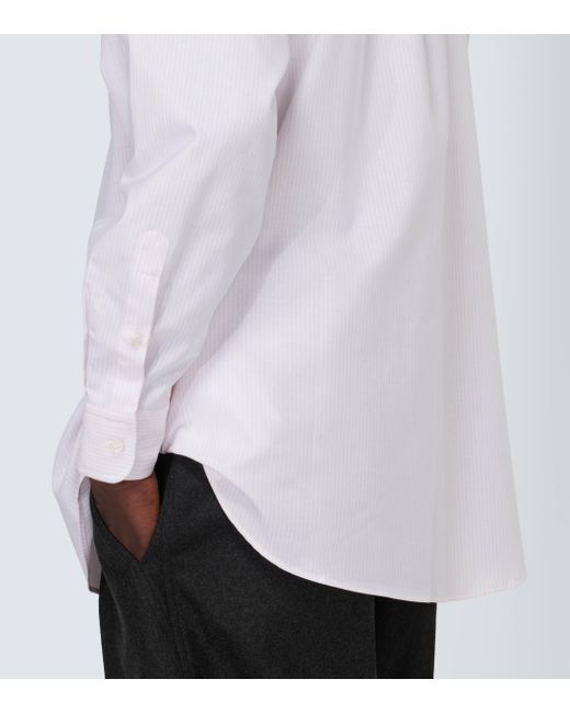 Chemise Oxford Agui rayee en coton Loro Piana pour homme en coloris White