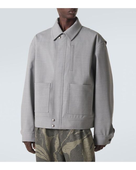 Dries Van Noten Gray Blouson Jacket for men