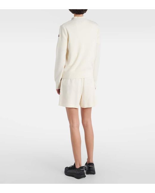 Moncler White Daunenjacke Aus Strick