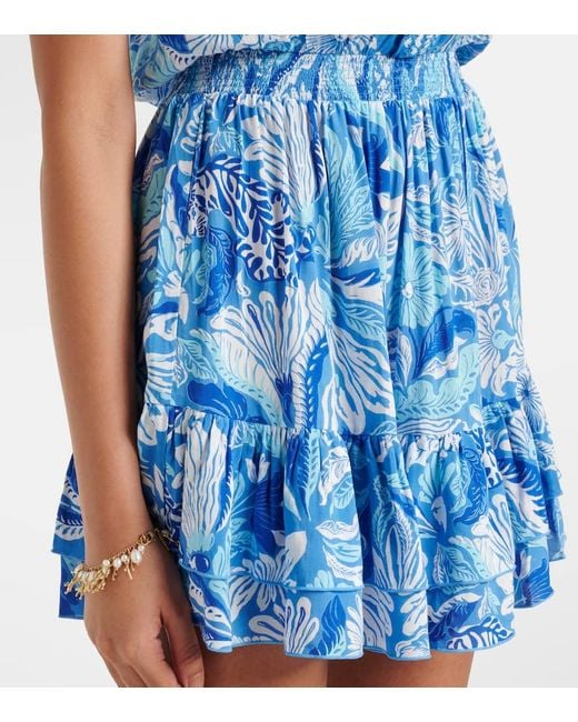 Poupette Blue Bedrucktes Minikleid Bibi
