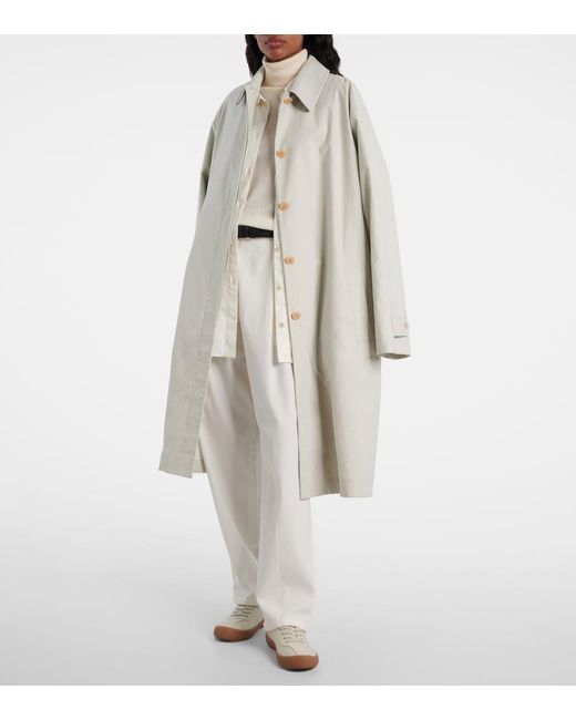 The Row White Luka Cotton And Cashmere Shirt
