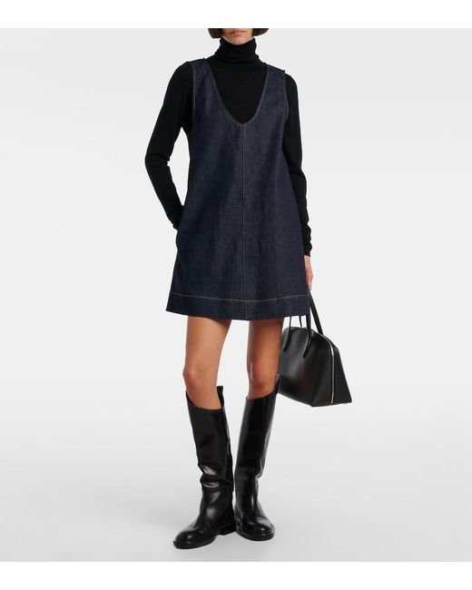 FRAME Blue Denim Minidress