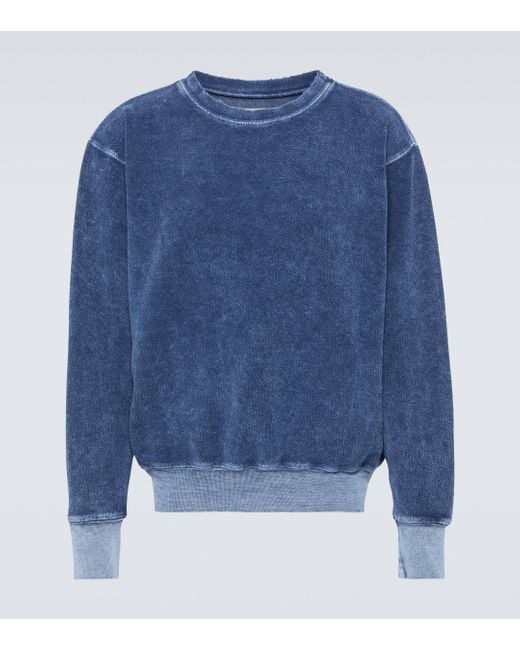 Les Tien Blue Cotton Jersey Sweatshirt for men