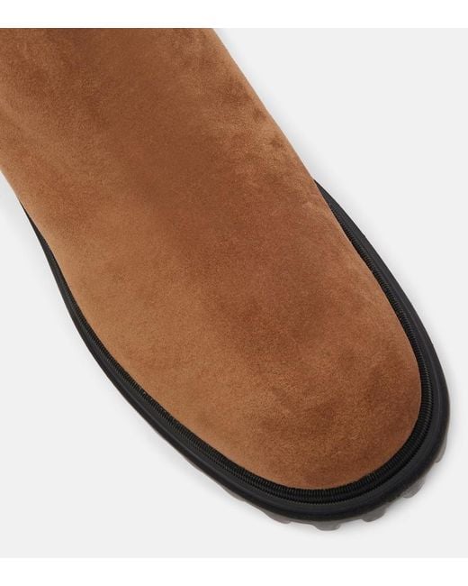 Hogan Brown H700 Stivali Suede Knee-High Boots