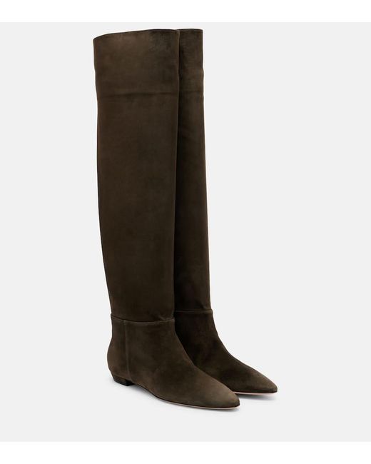 Gianvito Rossi Brown Suede Knee-High Boots