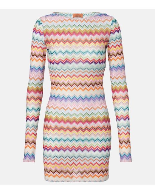 Missoni Multicolor Zigzag Lame Minidress
