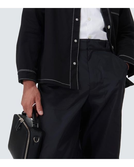 Pantalon Barrel En Re-Nylon Prada pour homme en coloris Black