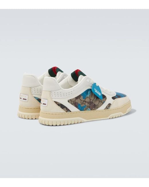 Gucci Sneakers Gg Canvas Mit Leder in Blue für Herren