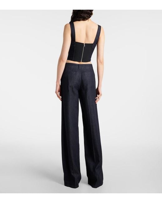 Dolce & Gabbana Blue High-Rise Wide-Leg Jeans