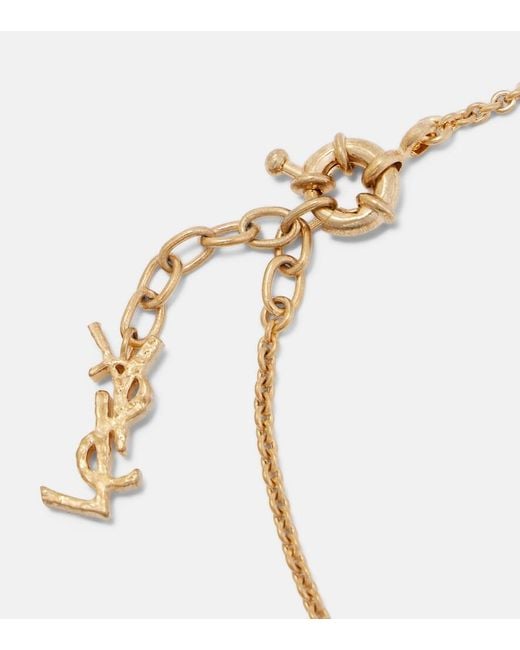 Saint Laurent Metallic Cassandre Chain Bracelet
