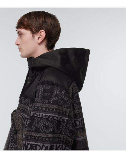 Sacai Black X Eric Haze Jacquard Jacket for men