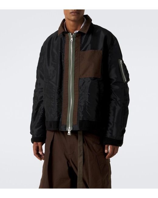 Sacai Brown Reversible Technical Jacket for men
