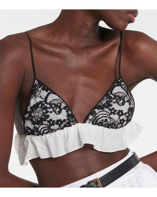 Prada Black Lace Bralette