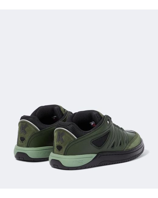 KENZO Green Pxt Leather Sneakers for men