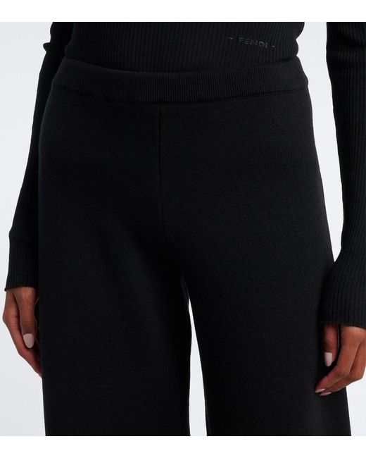 Fendi Blue Cashmere-Blend Sweatpants
