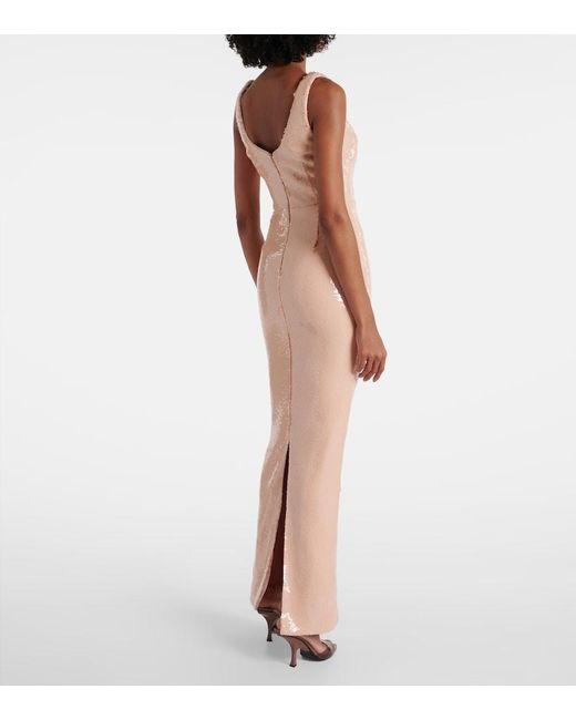 Vestido De Fiesta Manu Con Lentejuelas The New Arrivals Ilkyaz Ozel de color Natural