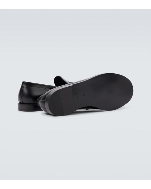 The Row Black Tassel-Embellished Loafers for men