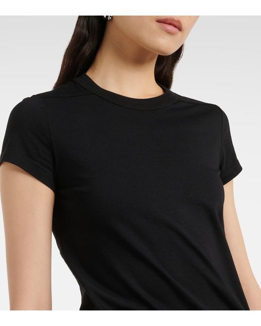 Rick Owens Black T-Shirt Aus Baumwoll-Jersey