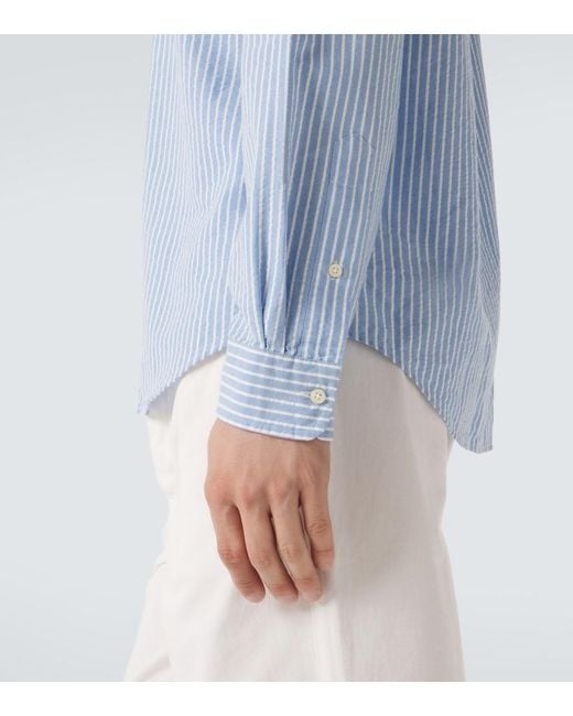 Polo Ralph Lauren Blue Striped Cotton Shirt for men