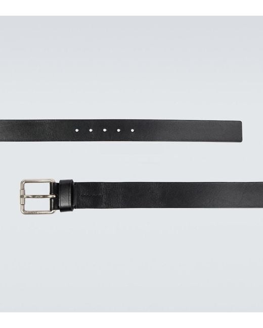 Loewe Black Leather Belt for men
