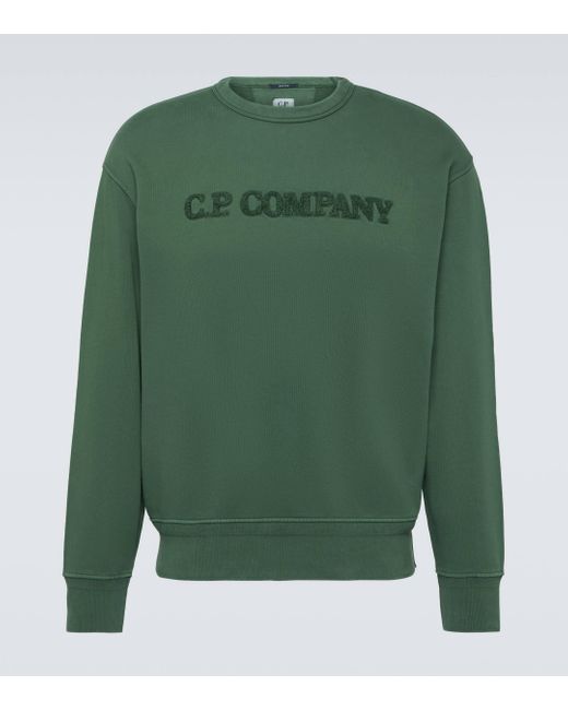 Sweat-shirt en coton a logo C P Company pour homme en coloris Green
