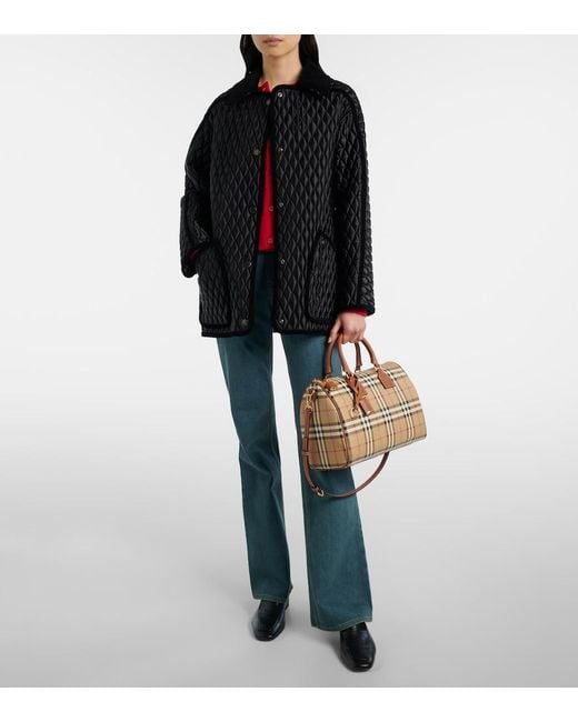 Burberry Blue Check Flared Jeans