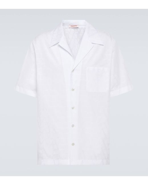 Chemise oversize en coton Valentino pour homme en coloris White