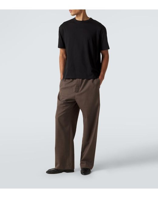 The Row Black Madoc Cotton Jersey T-Shirt for men