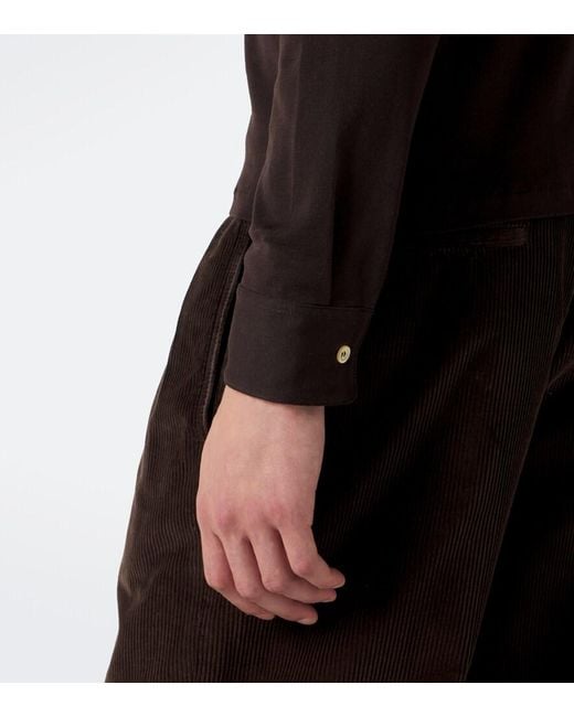 The Row Black Reyes Cotton Jersey Polo Shirt for men
