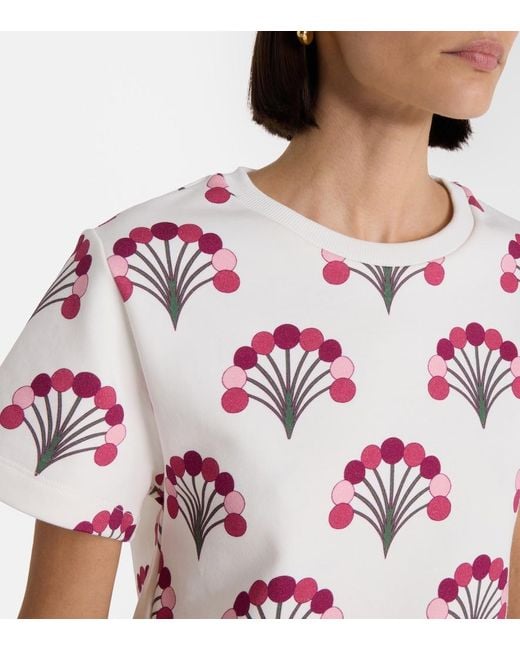 LaDoubleJ Pink La Scala Printed Cotton Jersey T-Shirt