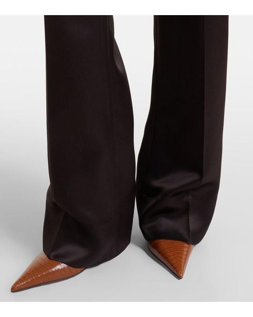 Tom Ford Brown Vertigo Snake-Effect Leather Pumps