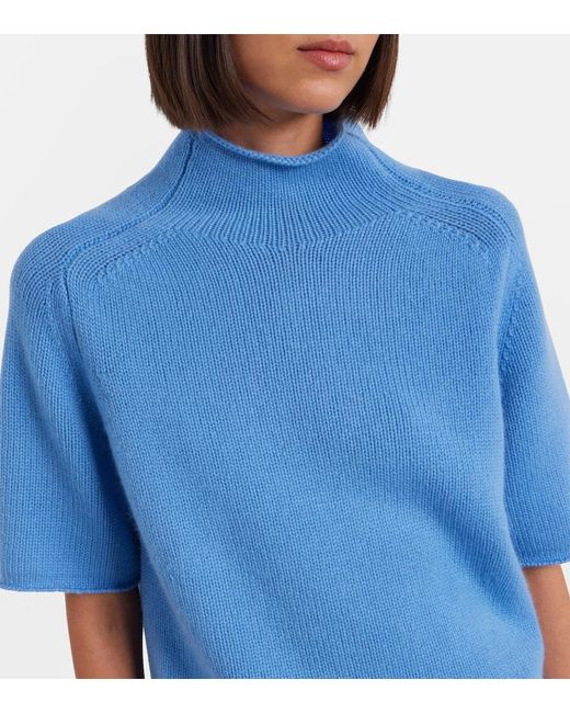 Lisa Yang Blue Fride Cashmere Turtleneck Sweater