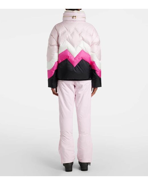 Giacca Da Sci Vanja A Zig-Zag di Bogner in Pink