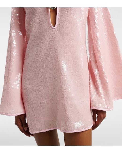 Robe A Sequins Oseree en coloris Pink